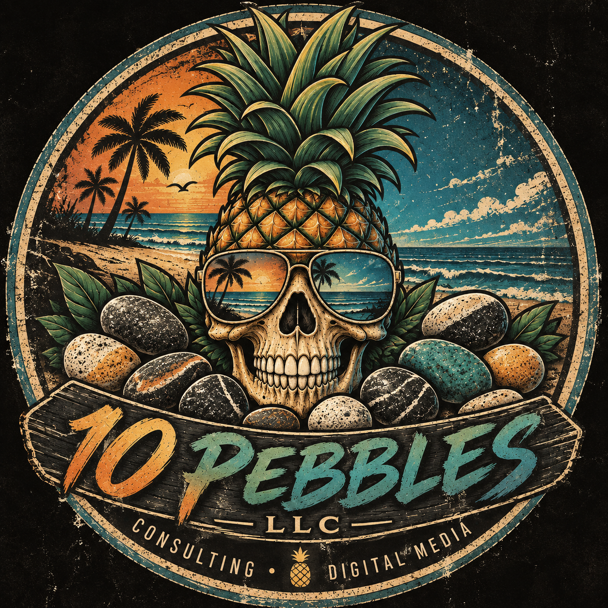Ten Pebbles logo